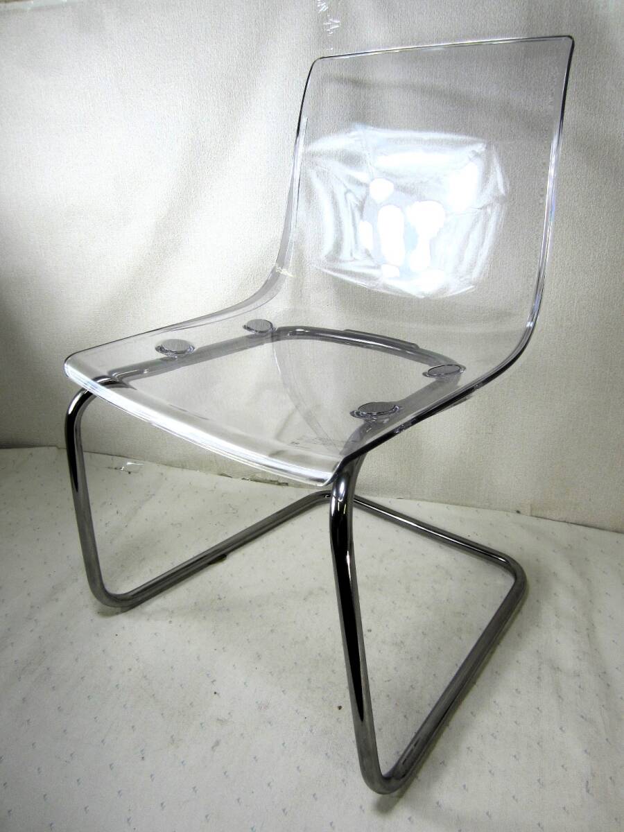 IKEA イケア TOBIAS トービアス クリア チェア コの字 透明 椅子