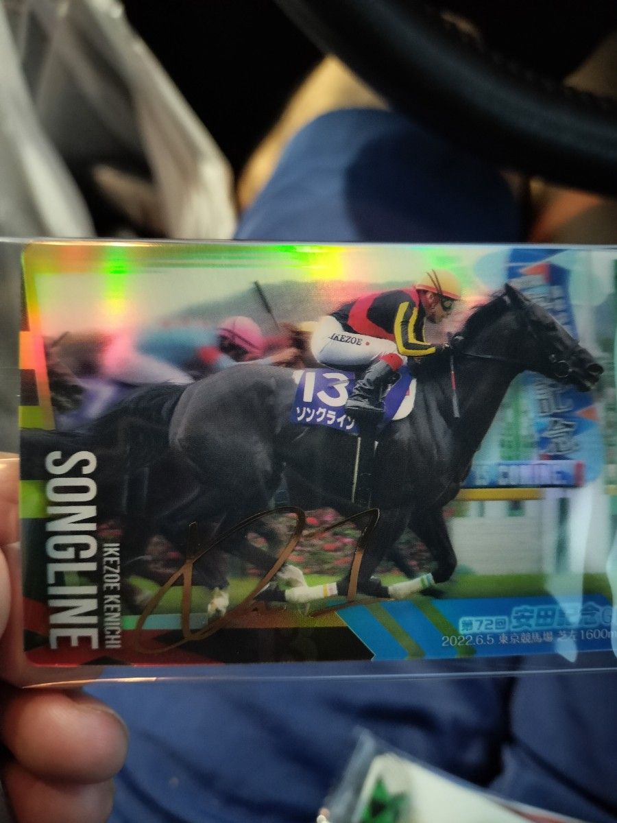 ソングライン 第72回安田記念 池添謙一サイン入り サラブレッドカード