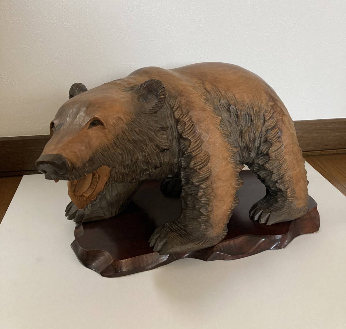 Yahoo!オークション - 熊の置物 中井作 クマ 木彫り 北海道 阿寒湖 昭