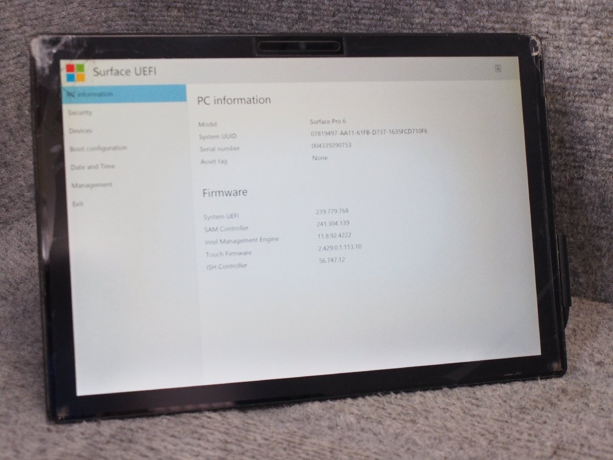 ジャンクSurface Pro 5 1796 256GB