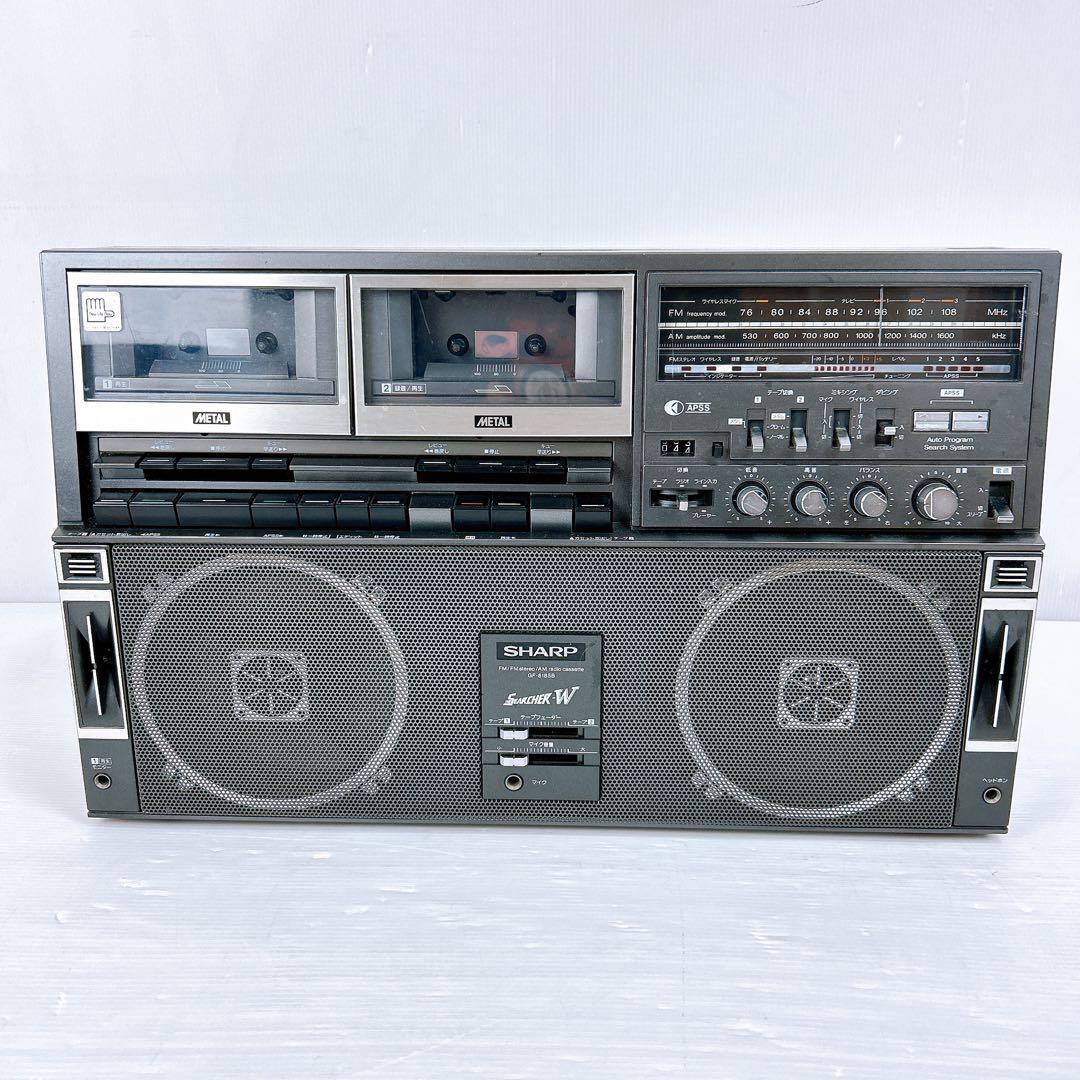 超希少】シャープ SHARP 大型 ダブルカセットレコーダー ラジカセ GF