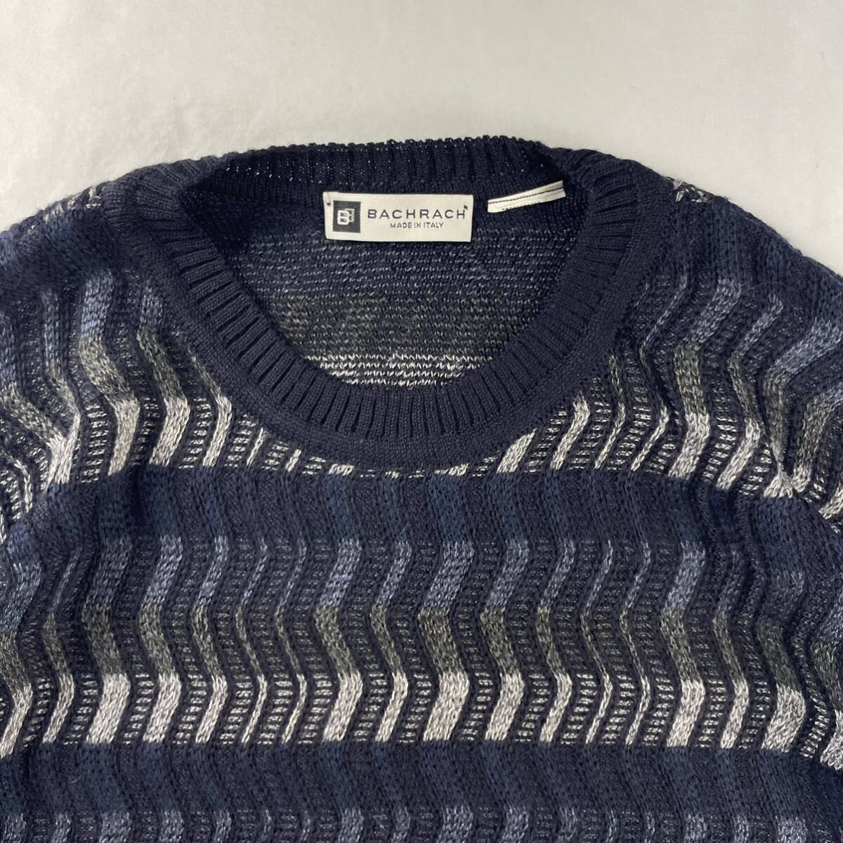 US Vintage イタリア製 90s BACHRACH 立体 3D クレイジーパターン 幾何