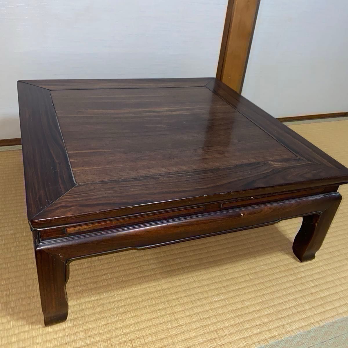 紫檀】【ヴィンテージ】正方形 座卓 テーブル 骨董品 ビンテージ 昭和