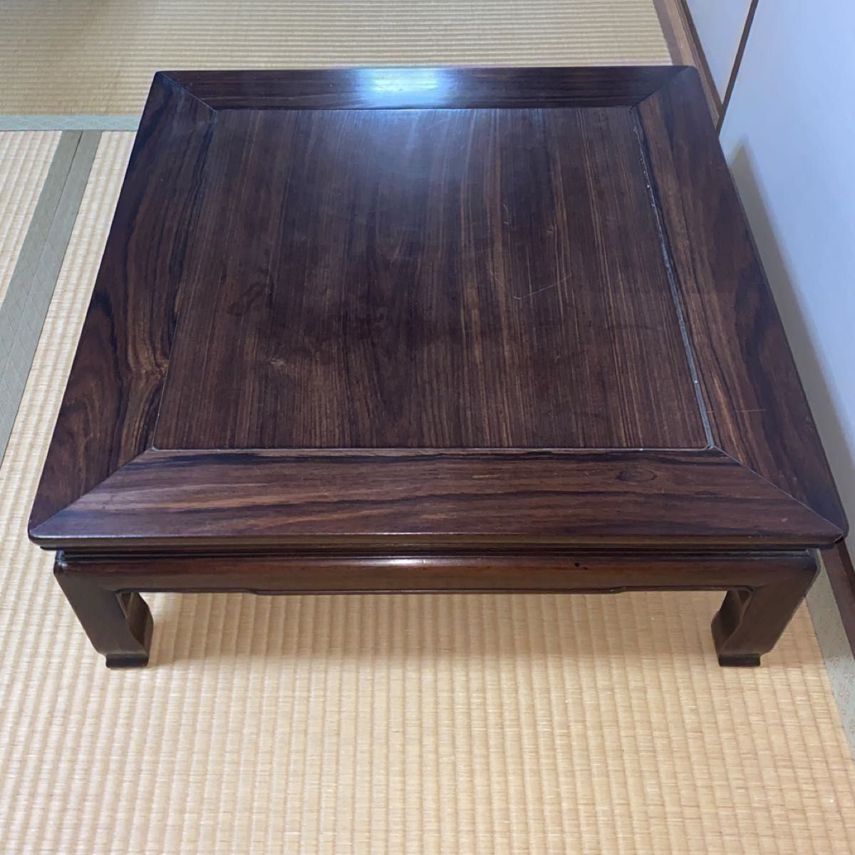 紫檀】【ヴィンテージ】正方形 座卓 テーブル 骨董品 ビンテージ 昭和