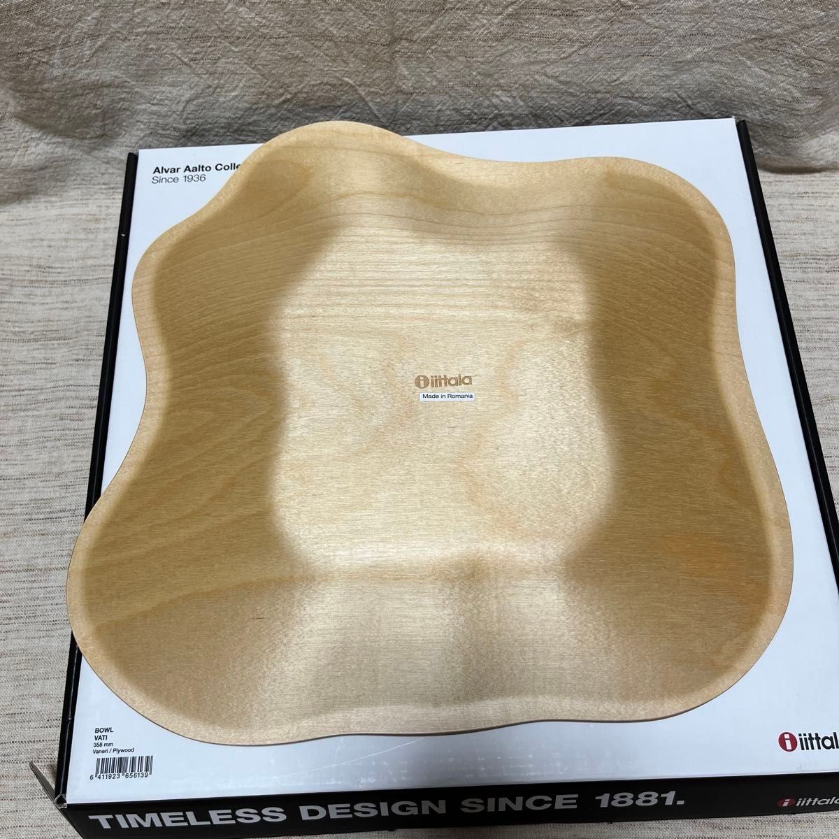 新品未使用 iittala Aalto アアルト プライウッドボウル 木製 トレイ