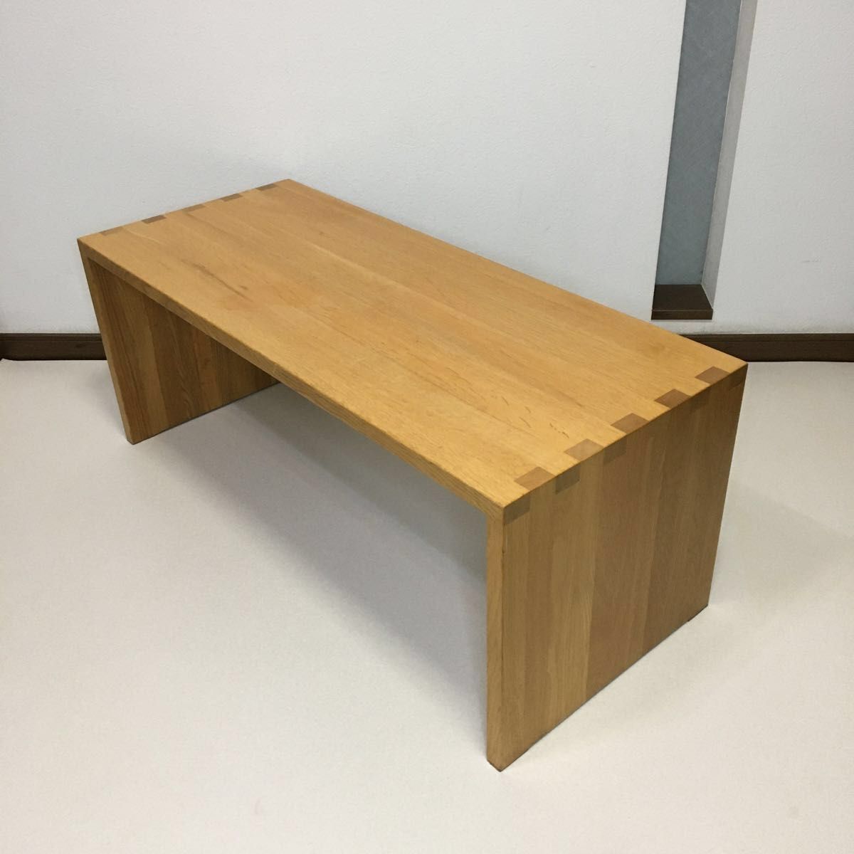 無印良品 オーク無垢材ベンチ ナチュラル （幅100㎝） コの字 良品計画