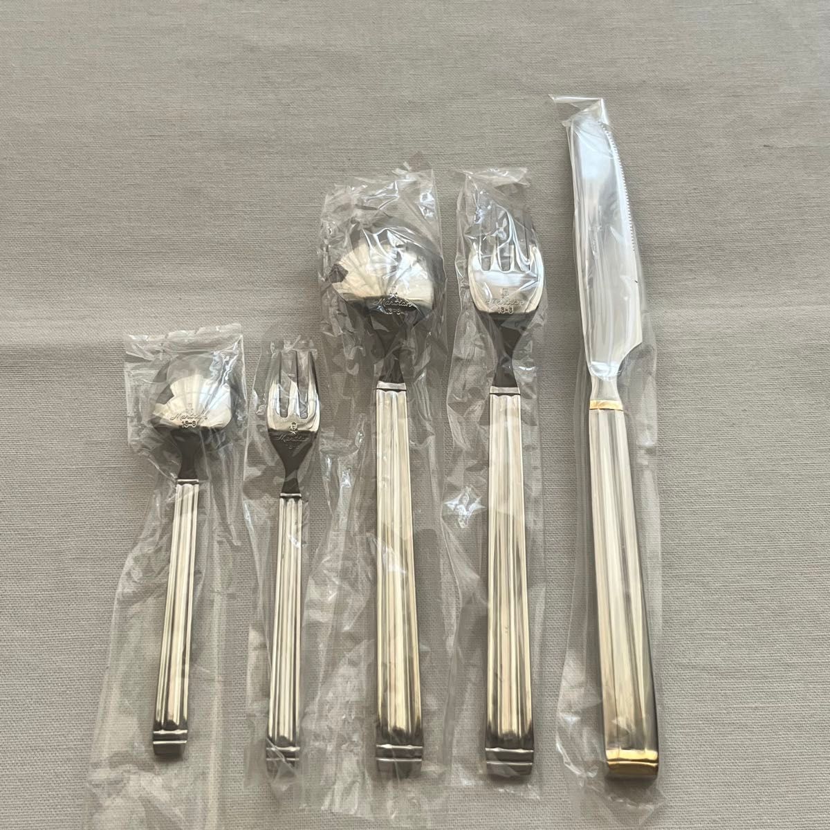 マーシャン スカンジナビア 金彩 ディナーカトラリーセット ナイフ