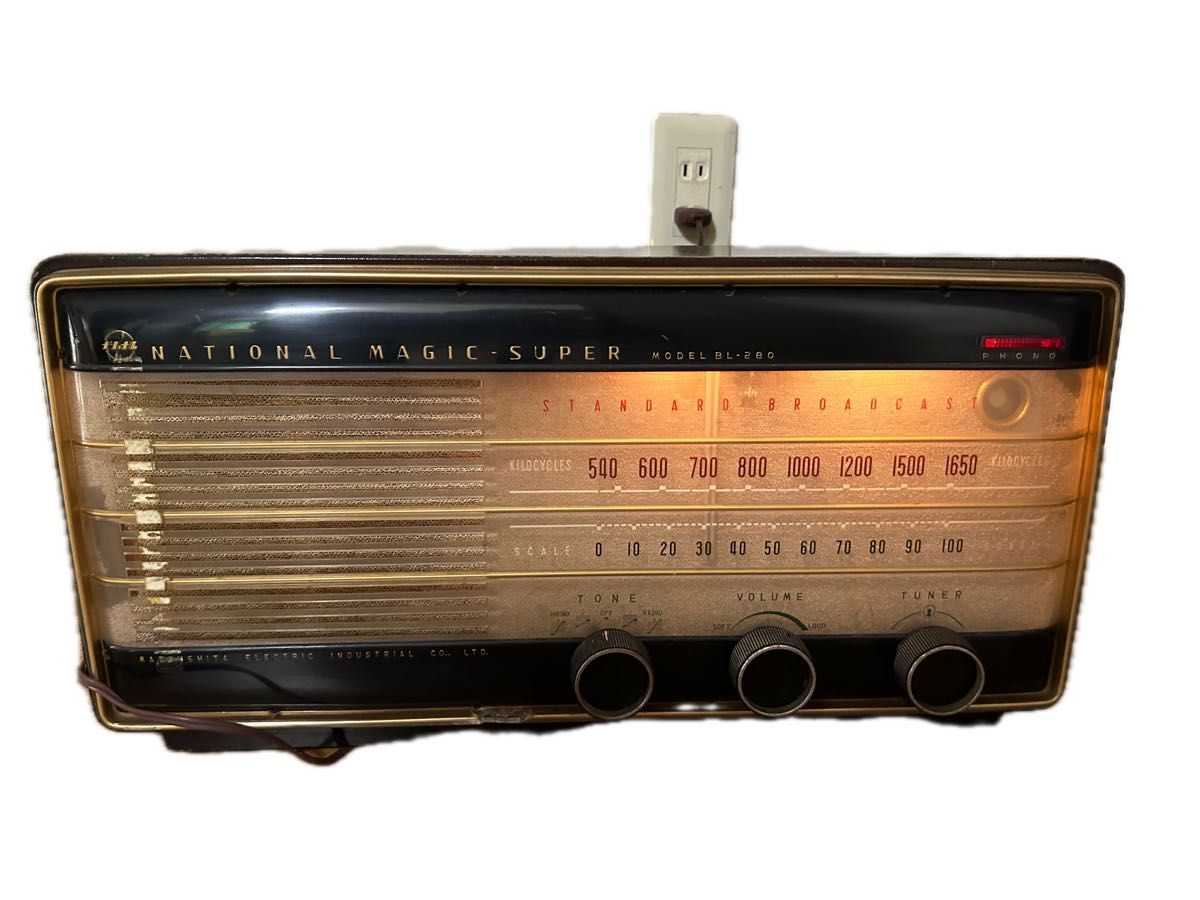 昭和レトロ ナショナル 真空管ラジオ MAGIC SUPER BL280｜Yahoo!フリマ