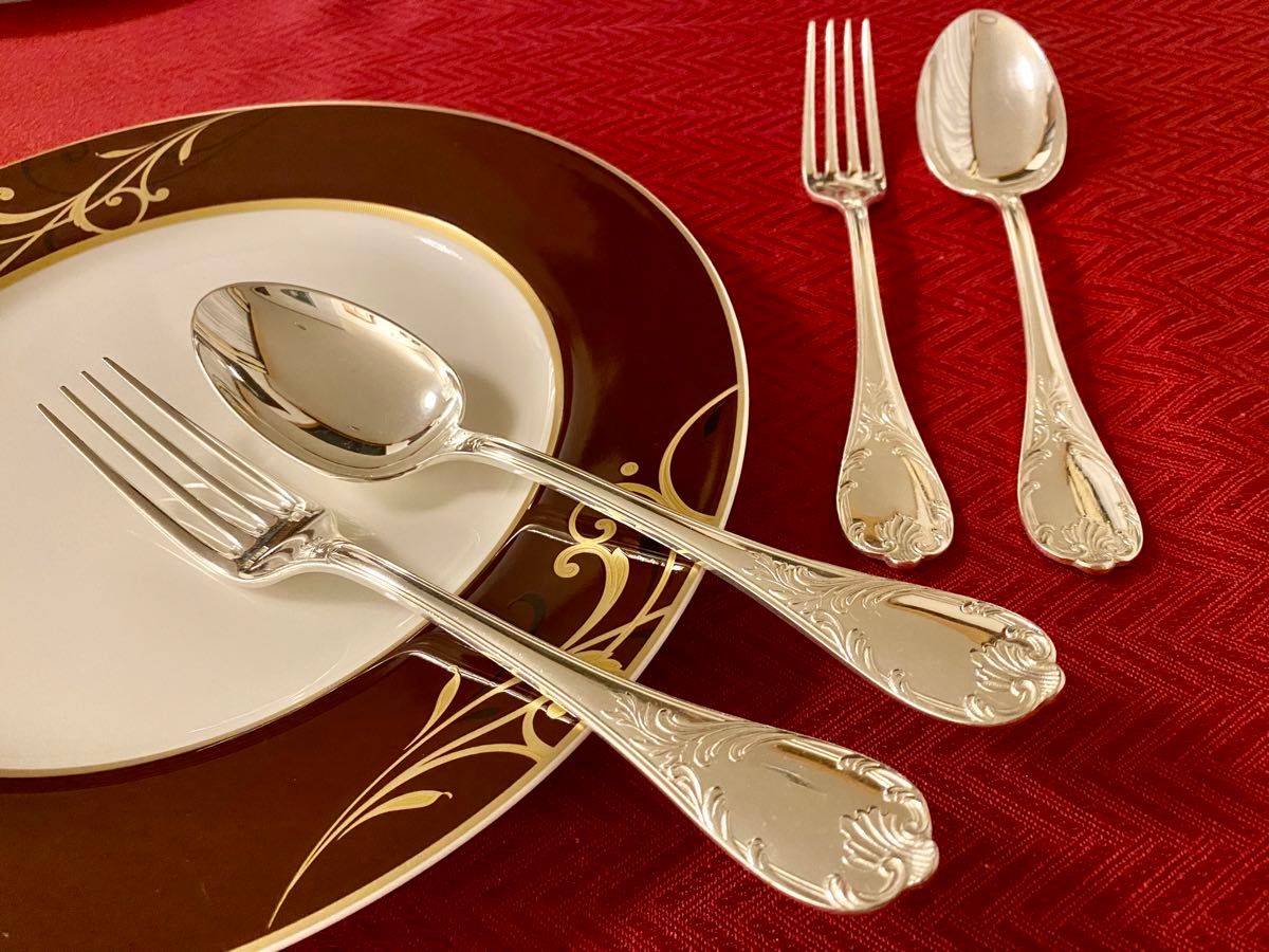 6本クリストフルテーブルマルリーフォーク20.5cm