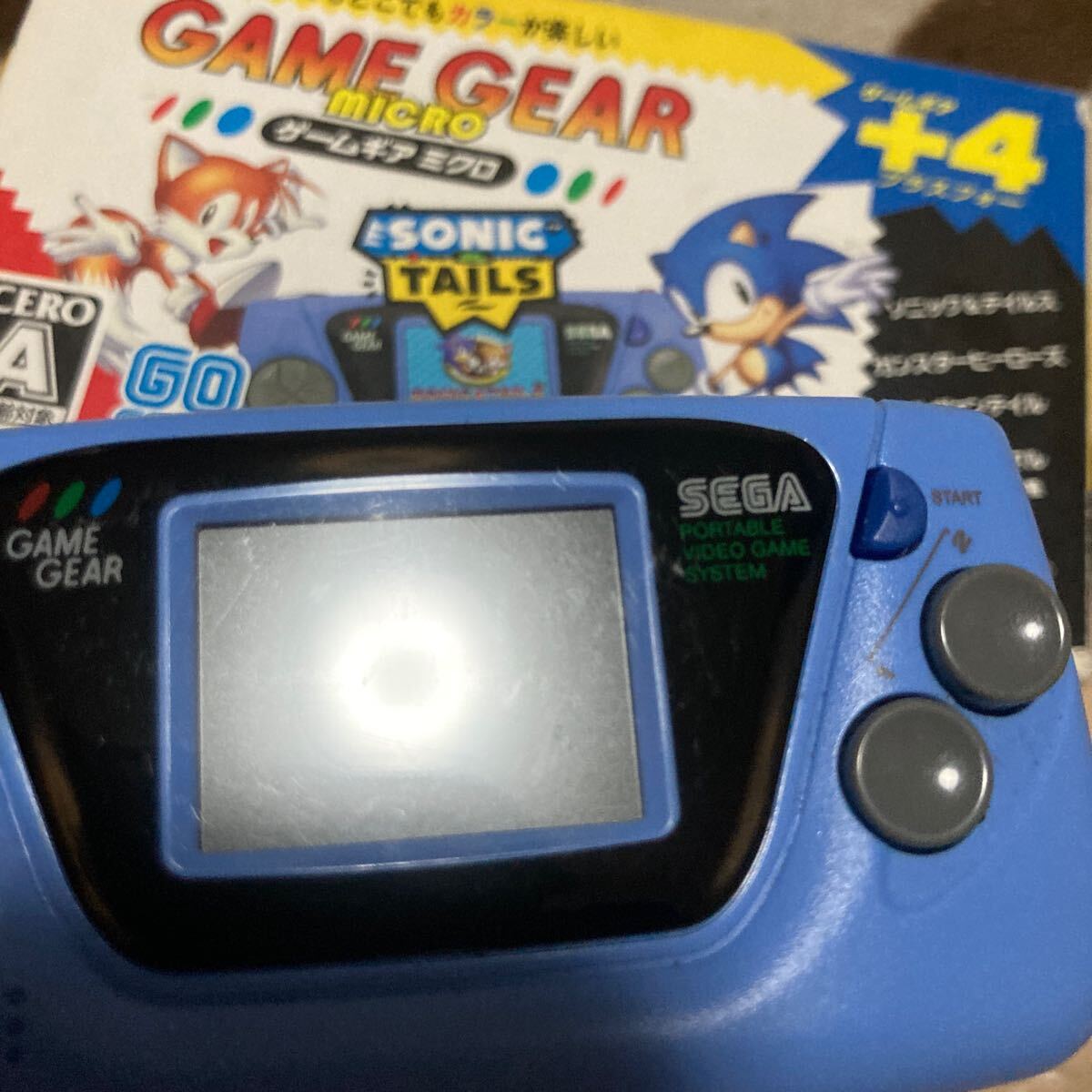 送料無料 レア ゲームギアミクロ ブルー 箱 説明書付 GAME GEAR micro