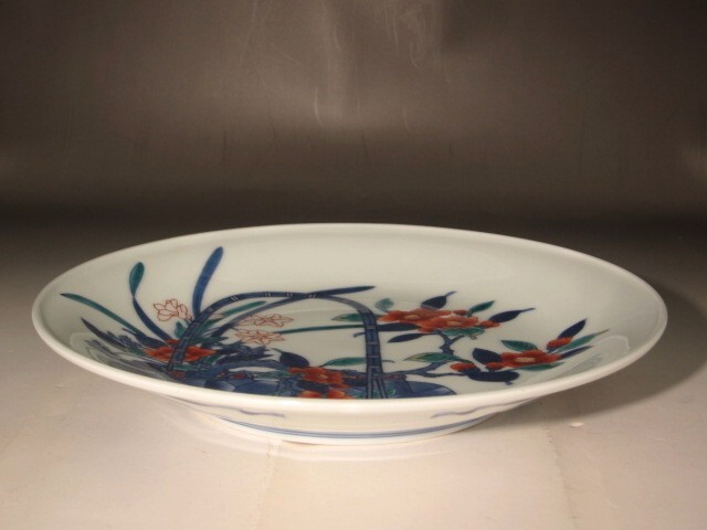 十二代 今泉今右衛門」 色鍋島花絵 額皿 八寸皿/大皿