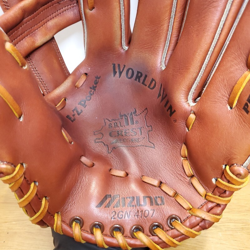 ミズノ MIZUNO 秋山幸二モデル 日本製 L-01刻印 外野用 軟式グローブ