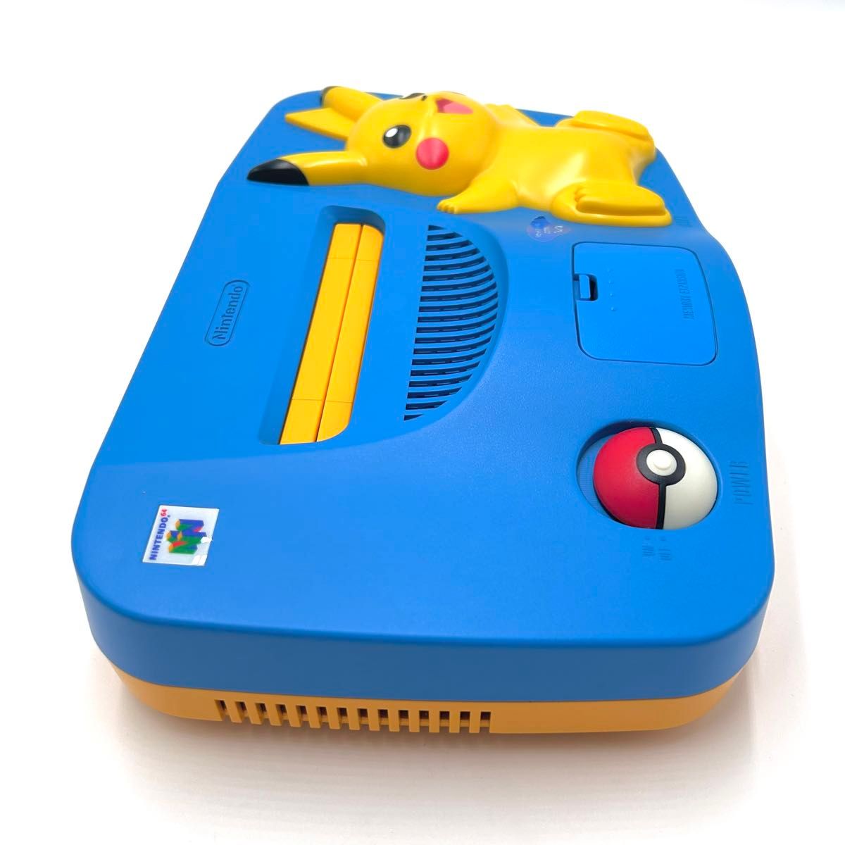 本体美品 稀少 ニンテンドー64 本体 ピカチュウ ブルー イエロー