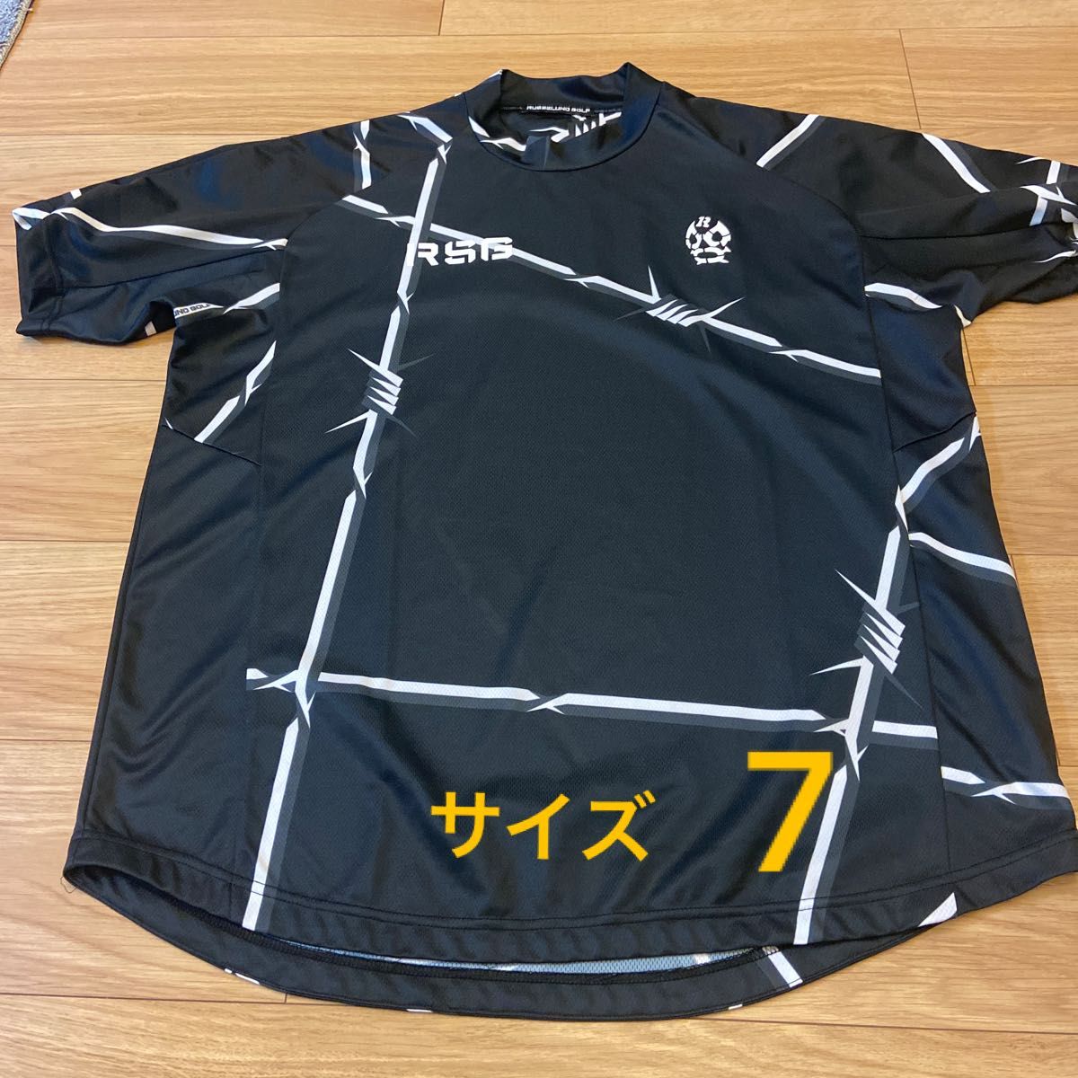 RUSSELUNO GOLF ラッセルノ モックネックシャツ サイズ 7 ブラック