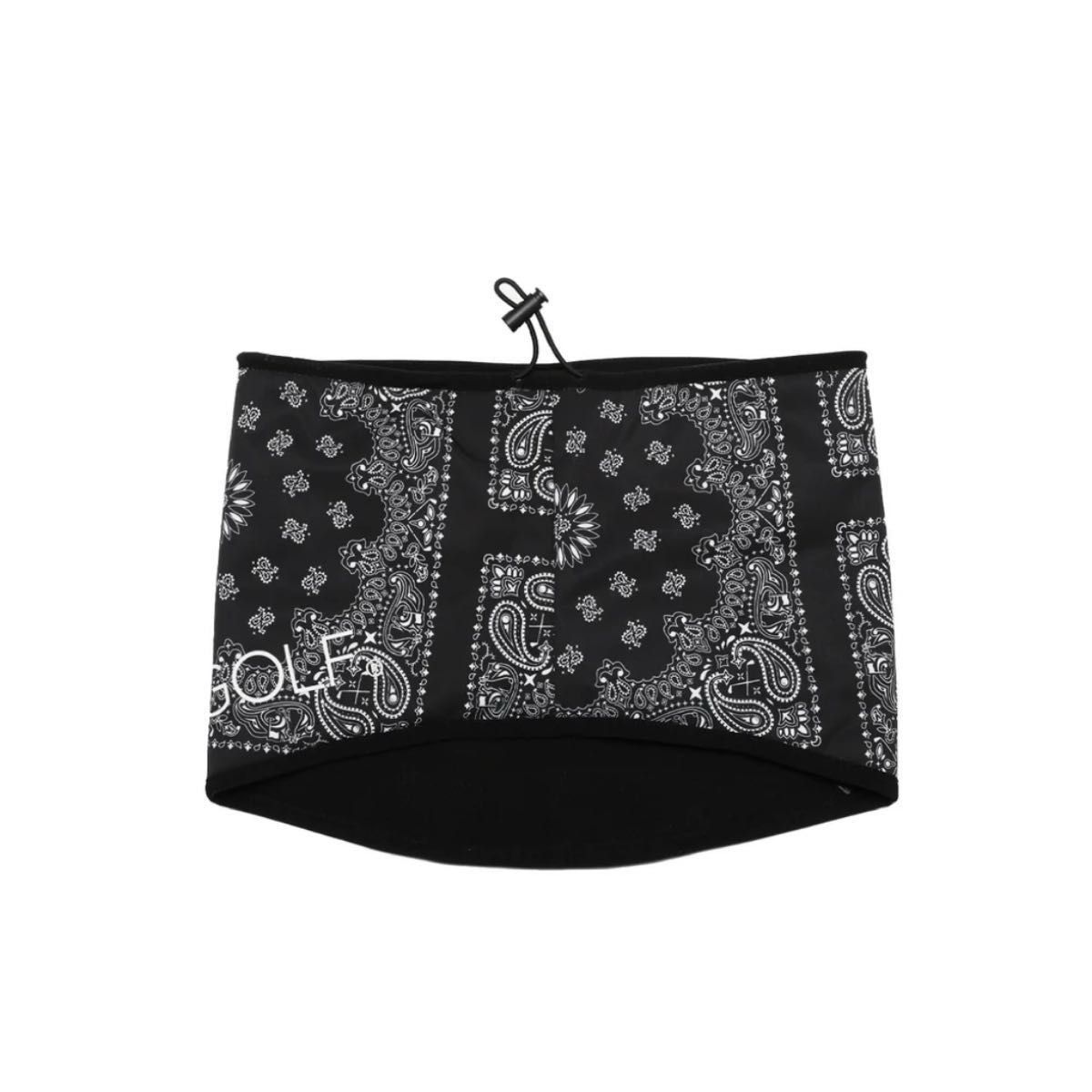 新品・未試着】#FR2 GOLF ペイズリー柄ネックウォーマー 黒 送料込み