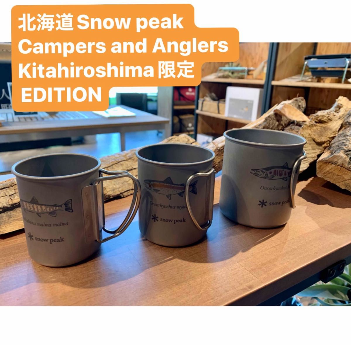 新品未使用】 スノーピーク 限定デザイン チタンマグ 3種セット 北広島