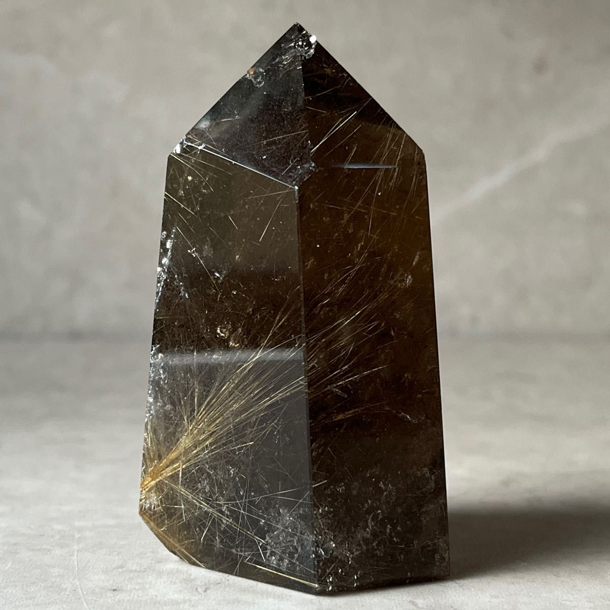 ルチルクォーツ スモーキークォーツ ポイント 六角柱 タワー 天然石