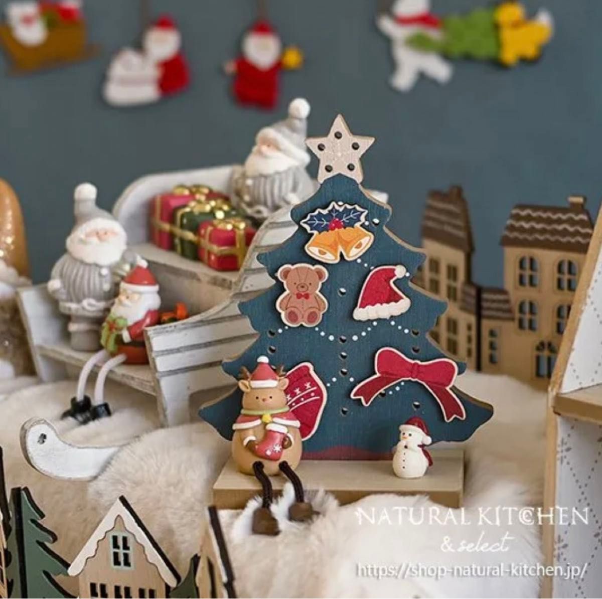 ナチュラルキッチン クリスマス 木製インテリアスタンド ベーシック