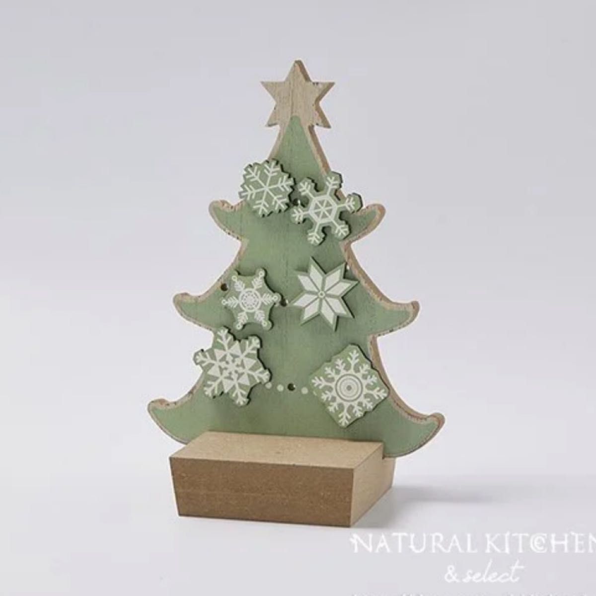 最終値下げ 木製 インテリア クリスマスツリー 雪 ナチュラルキッチン