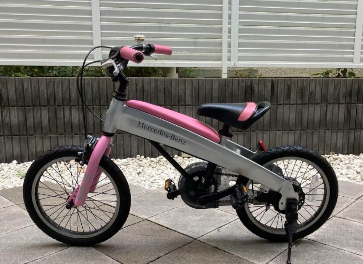メルセデス・ベンツ 16型子供用自転車 MB‐16 色 ライトピンク 補助輪