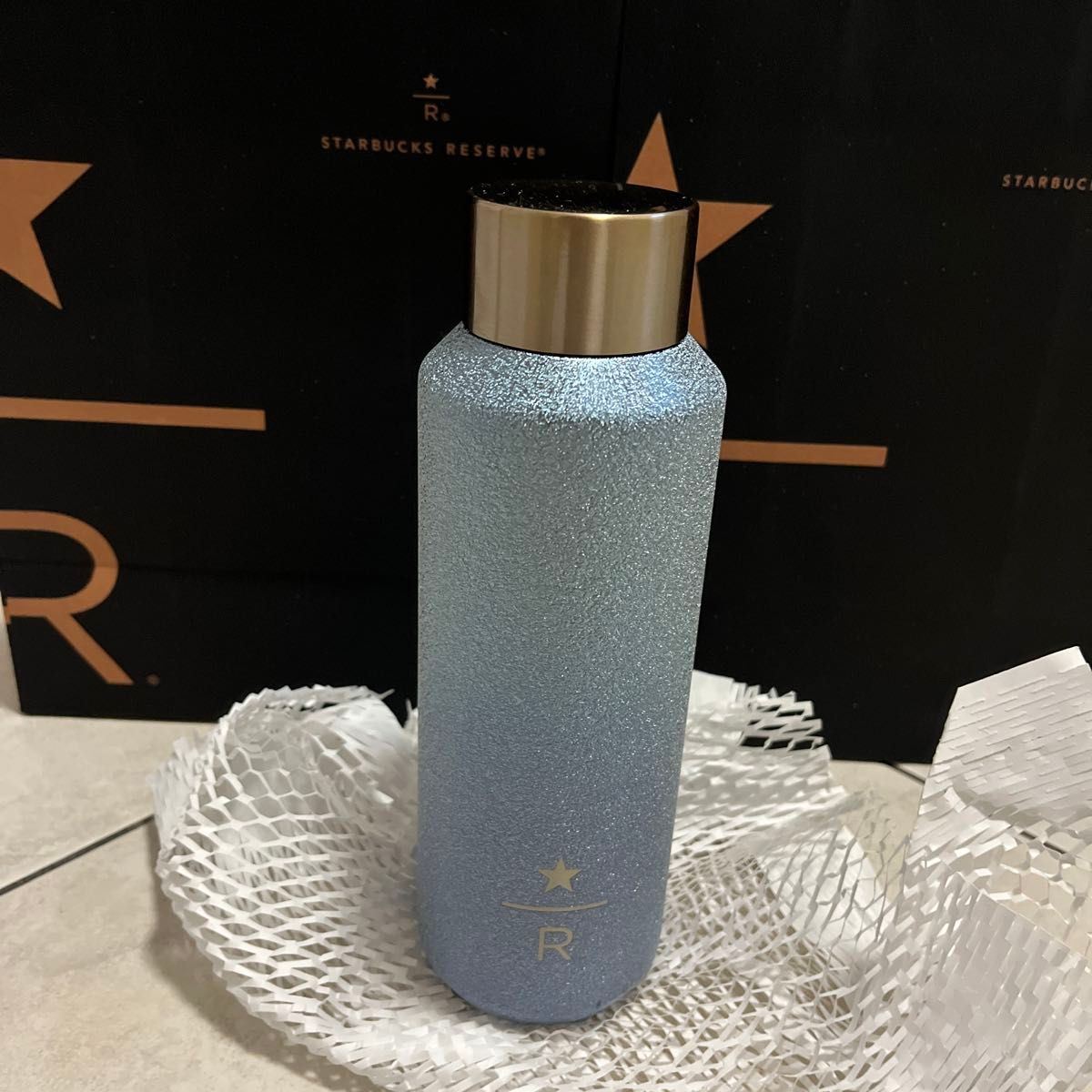 スターバックス リザーブ ステンレスボトル グリッターライトブルー