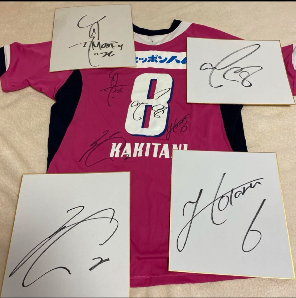 希少【直筆サイン入りユニフォームMサイズ&色紙4枚】マンU時代 香川
