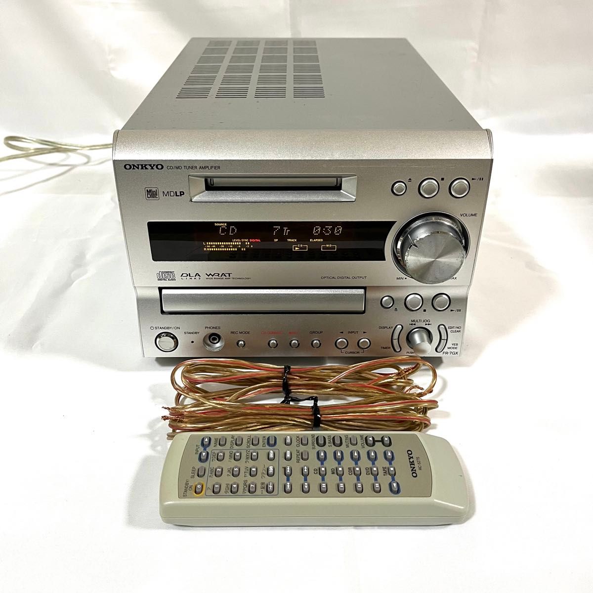リモコン付属】ONKYO ミニコンポ CD/MD チューナーアンプ FR-7GX