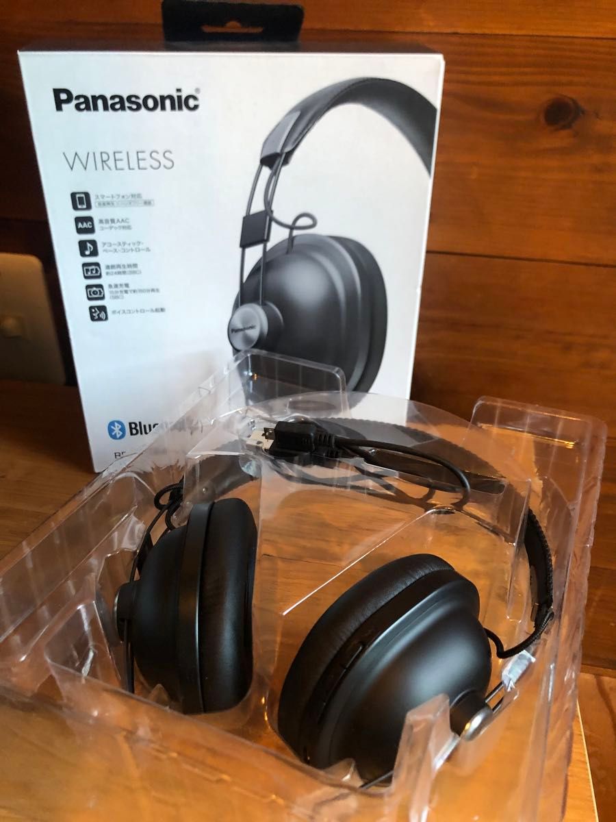 パナソニック ワイヤレスステレオヘッドホン RP-HTX80B-K｜Yahoo