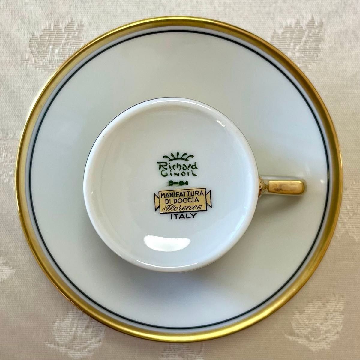 リチャードジノリ インペロビアンコ デミタスカップ&ソーサー 古代