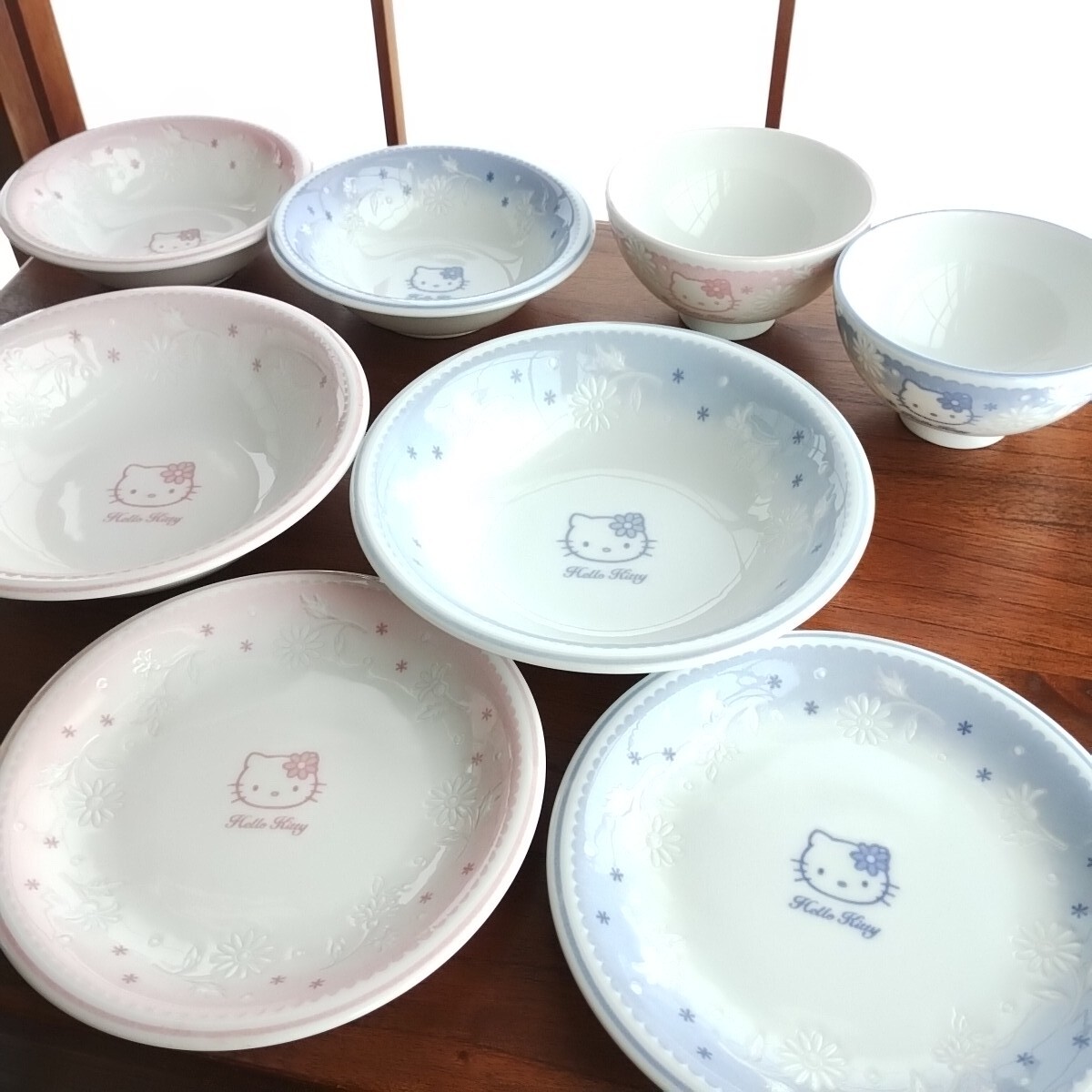 未使用 レトロ ハローキティ 食器セット ペア HELLO KITTY SANRIO 2001