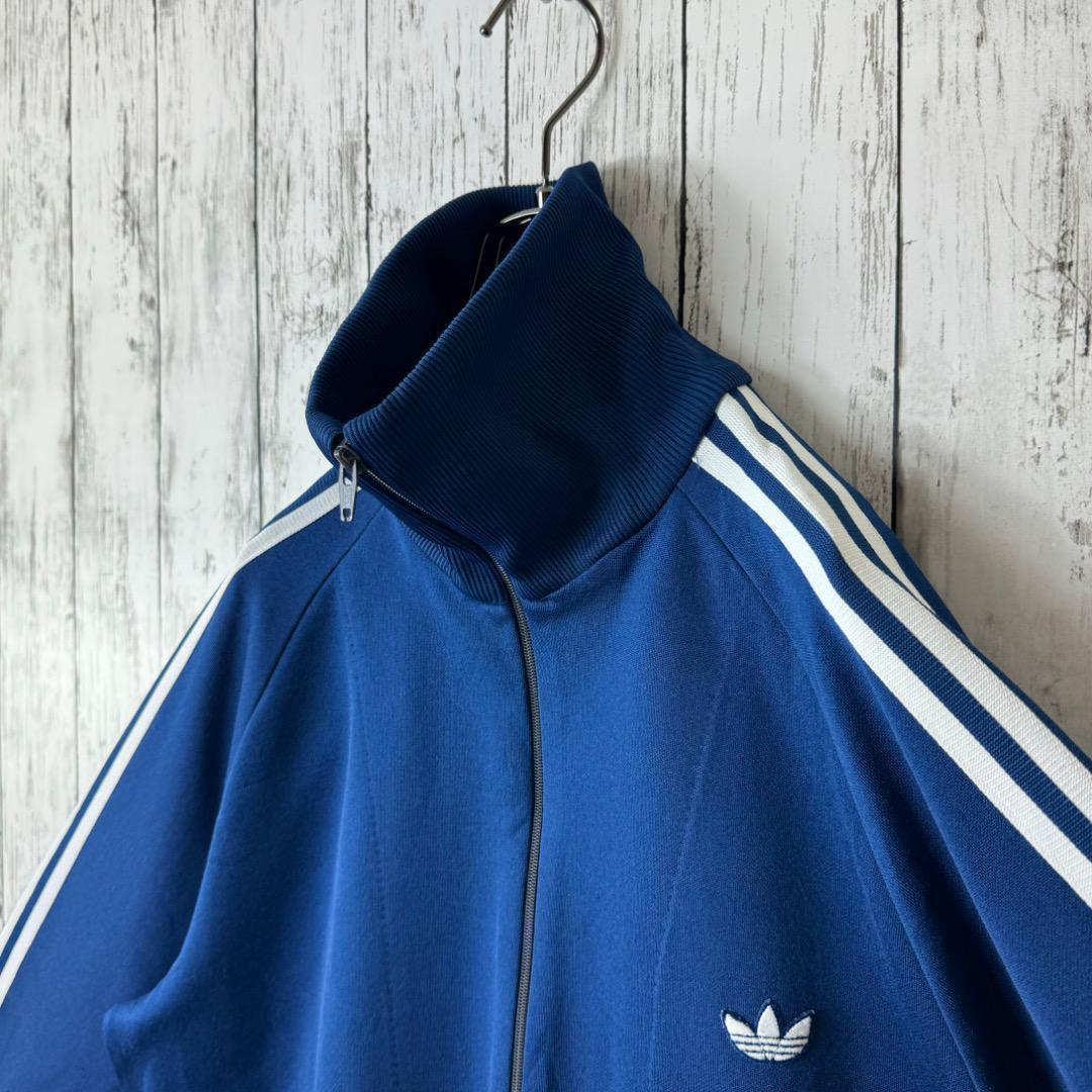 超希少】アディダス デサント ジャージ トラックジャケット ネイビー