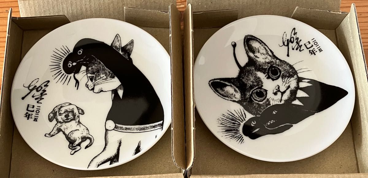 ヒグチユウコ 巳皿 ボリス雑貨店 ギュスターヴくん ノベルティ 2枚