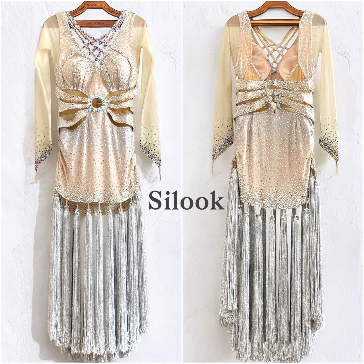 Silook シルック 高級 社交ダンス ラテンドレス 舞台衣装 タッセル