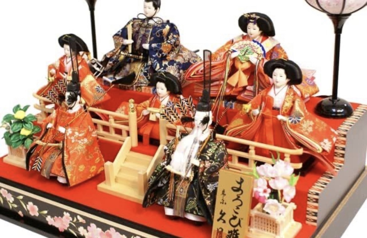 新品未開封 定価126 500円《久月》雛人形 七人揃 (オルゴール付き