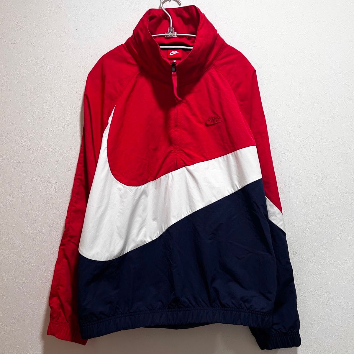 NIKE アノラックジャケット Mサイズ メンズ レッド × ネイビー