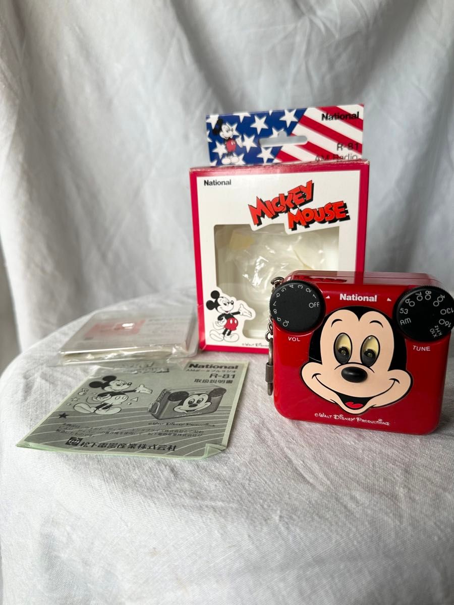 昭和レトロ 希少 1970年代 ミッキーマウス ラジオ 松下電器製 動作確認