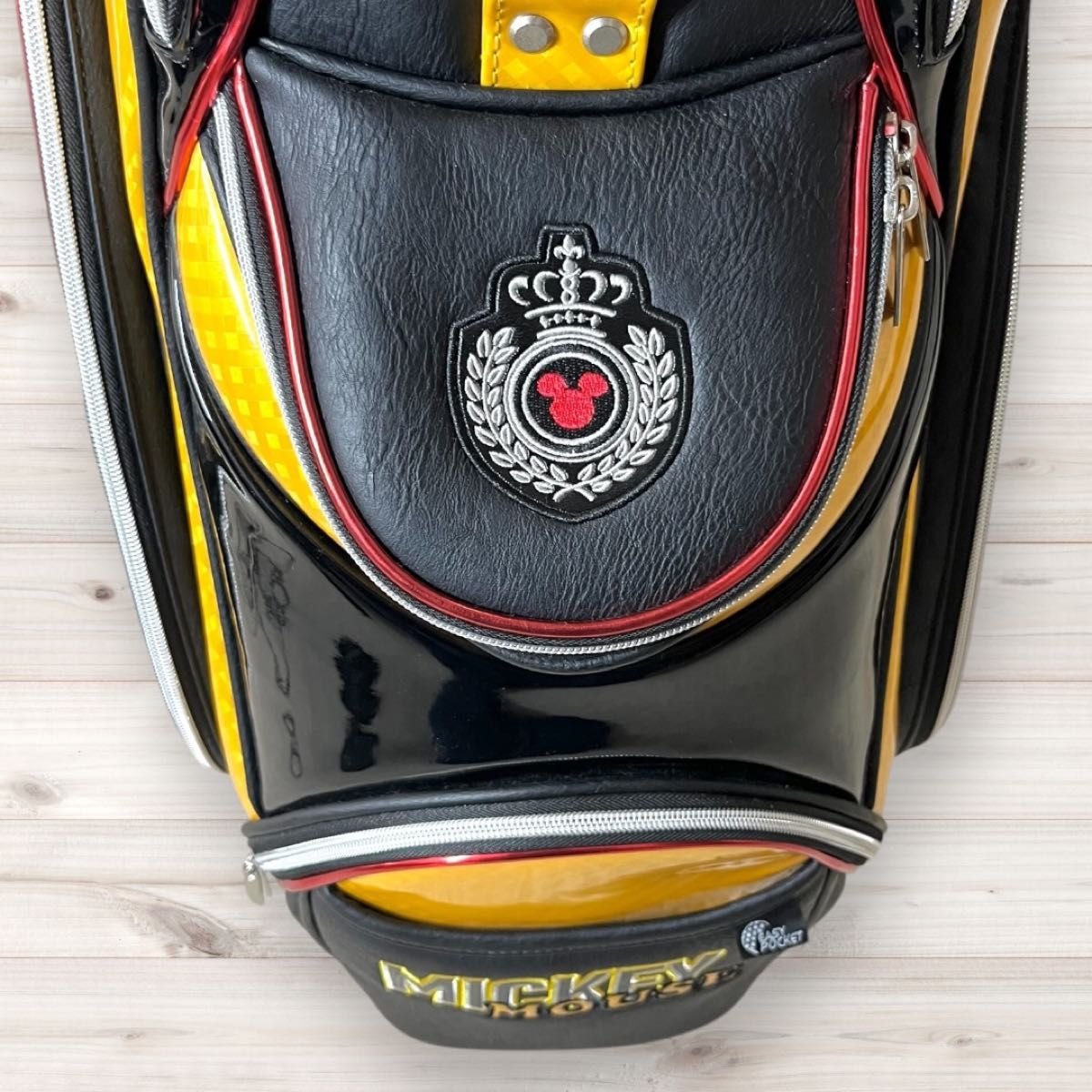 ディズニー ミッキーマウス キャディバッグ ゴルフバッグ 9型 エナメル