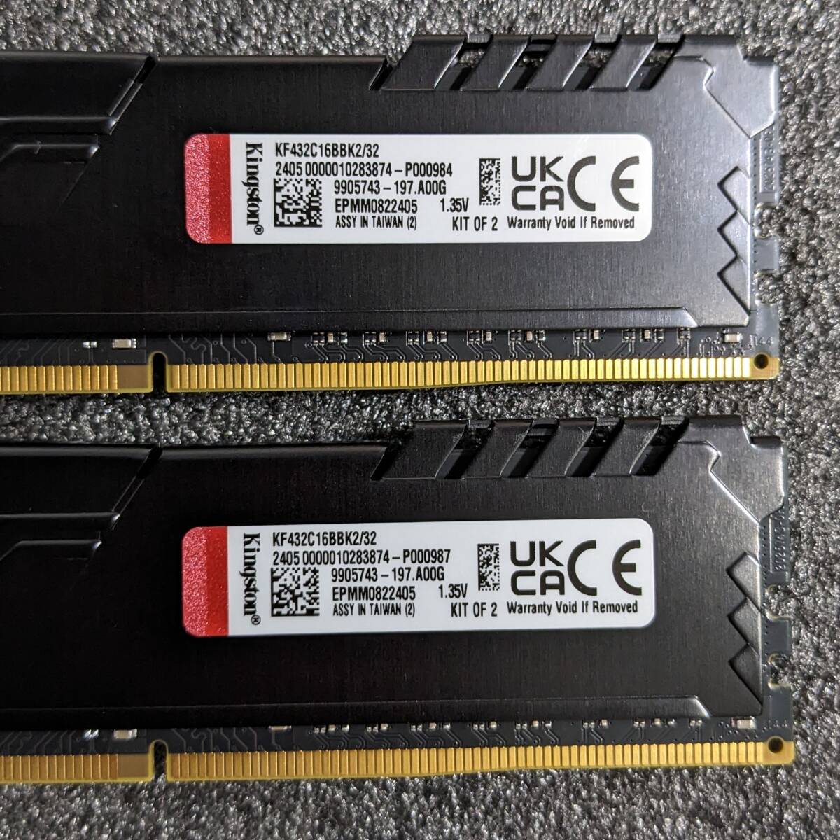 DDR4メモリ 32GB(16GB2枚組) Kingston FURY BEAST KF432C16BBK2/32