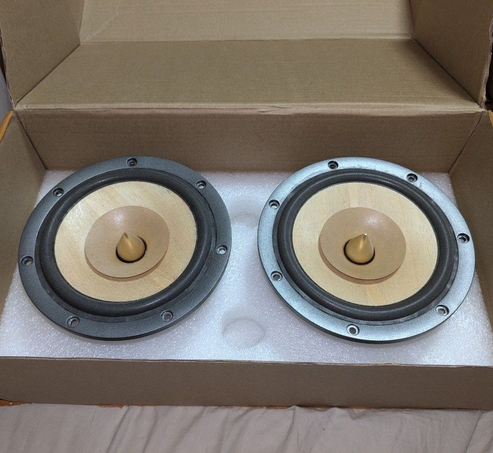 ウッドコーンスピーカー フルレンジ ユニット 6 5インチ 16cm ペア