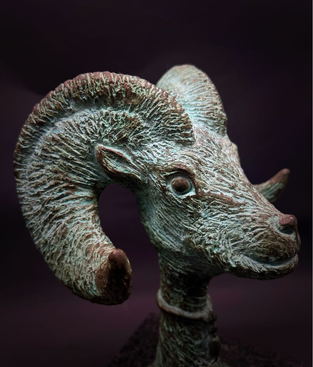 美術品 現代アート 羊の頭 置物 オブジェ コレクション｜Yahoo!フリマ