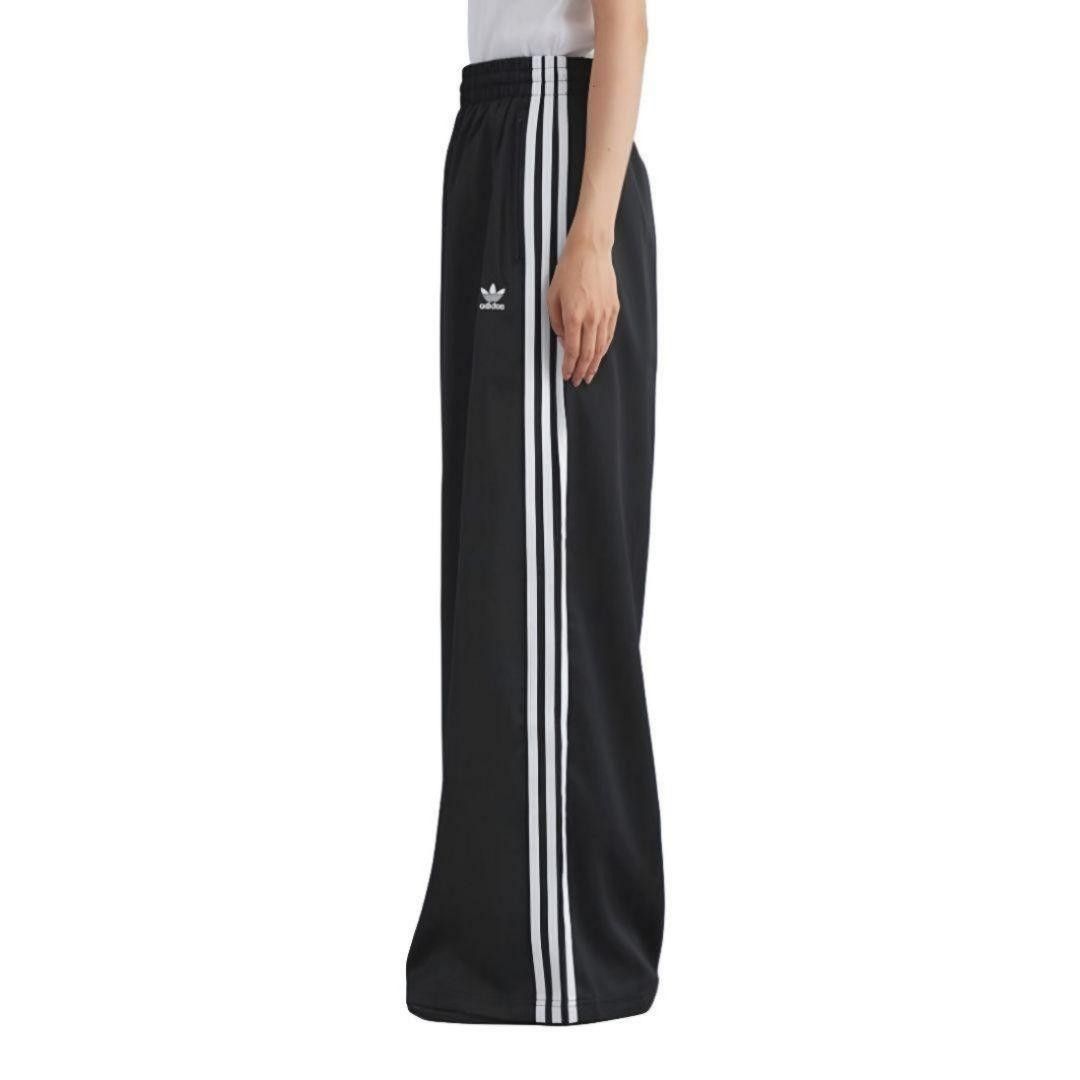 新品 adidas 黒 2XL サテンワイドレッグトラックパンツ ジャージ 常田