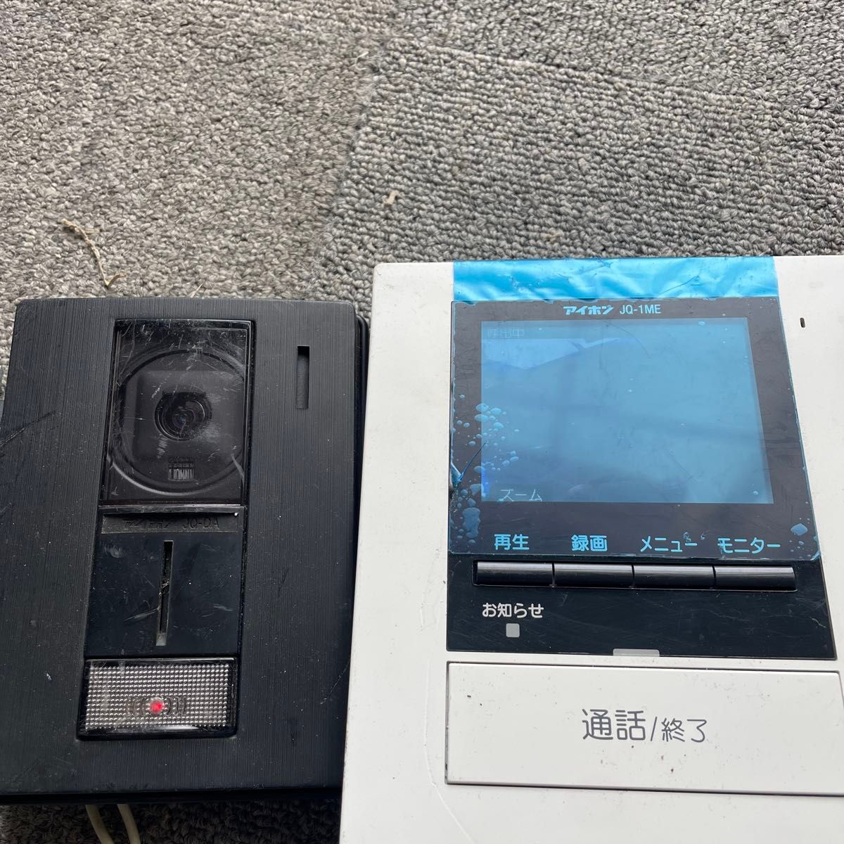 アイホン テレビドアホン JQ-1ME 親機 JQ-DA 玄関子機 セット売り