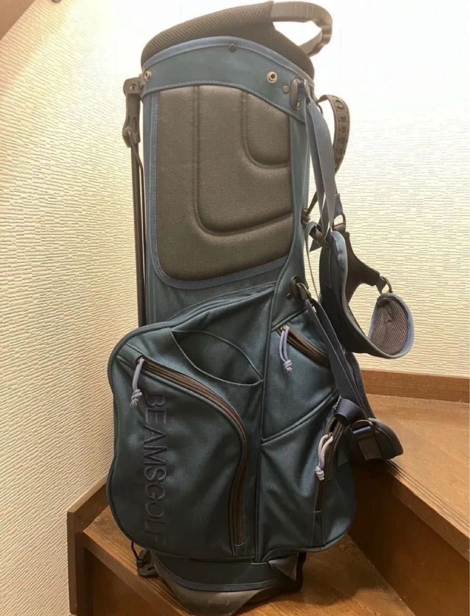 限定 ブリーフィング × ビームスゴルフ スタンドキャディバッグ 濃紺