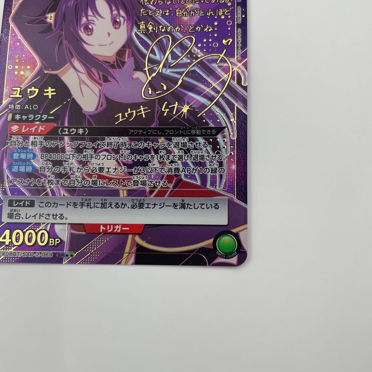 ソードアート・オンライン vol 2 パラレル SR ユウキ ユニオンアリーナ