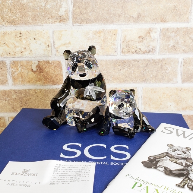 スワロフスキー パンダの親子 【公式通販】