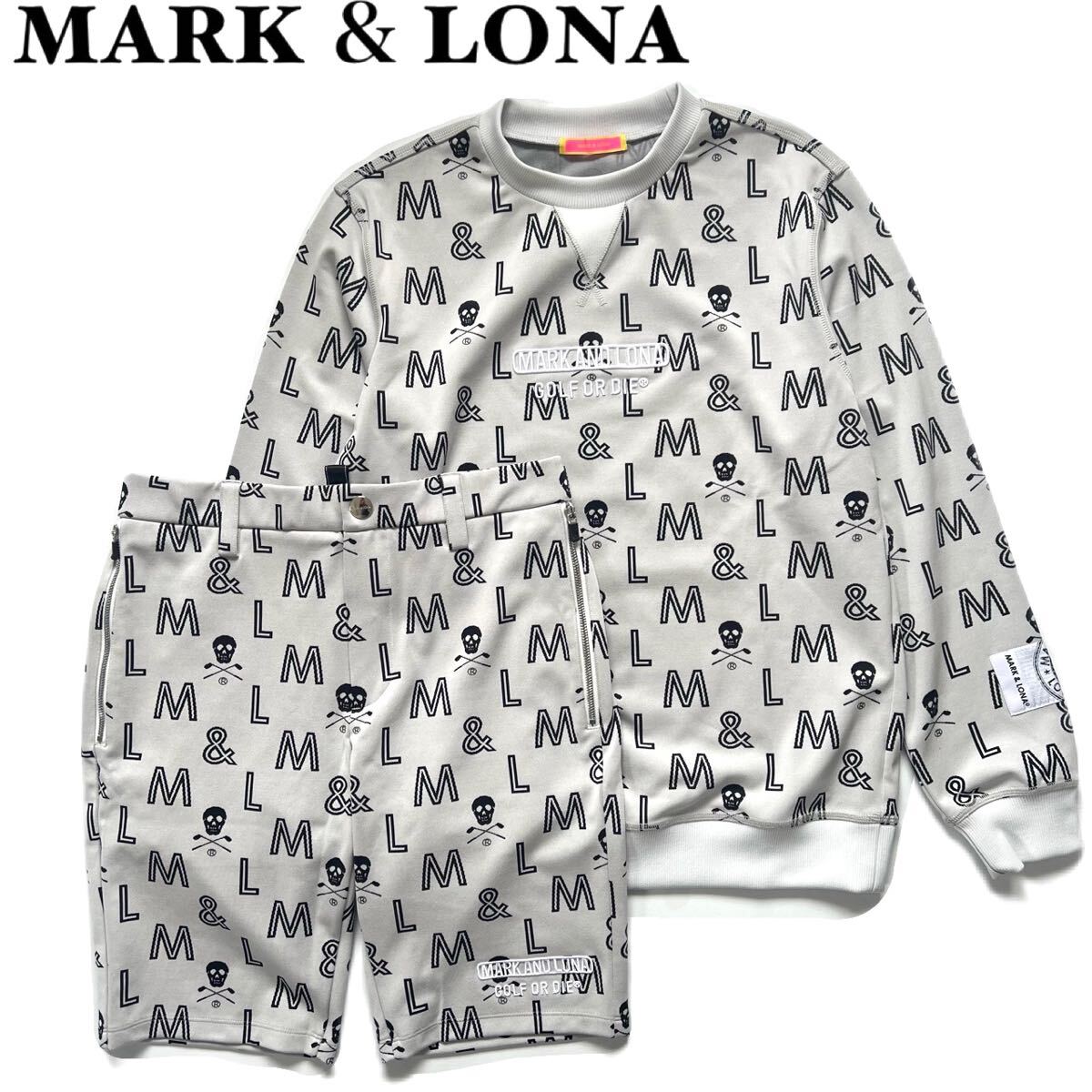 MARK&LONA マークアンドロナ セットアップ 総柄 メンズ ゴルフ スカル
