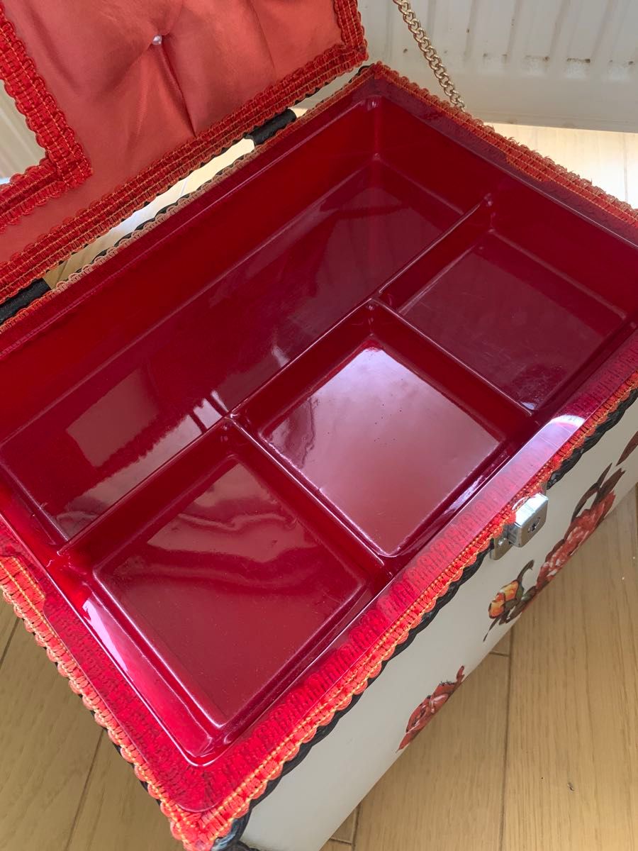 昭和レトロ アンティーク 裁縫箱 裁縫道具 小物入れ お道具箱 ケース