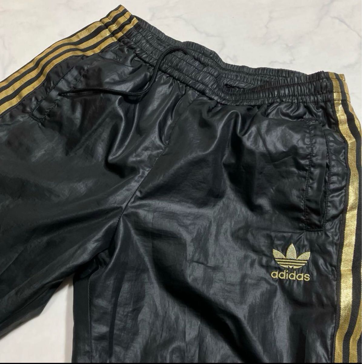 adidas Japan ナイロンジャージ セットアップ Sサイズ ブラック