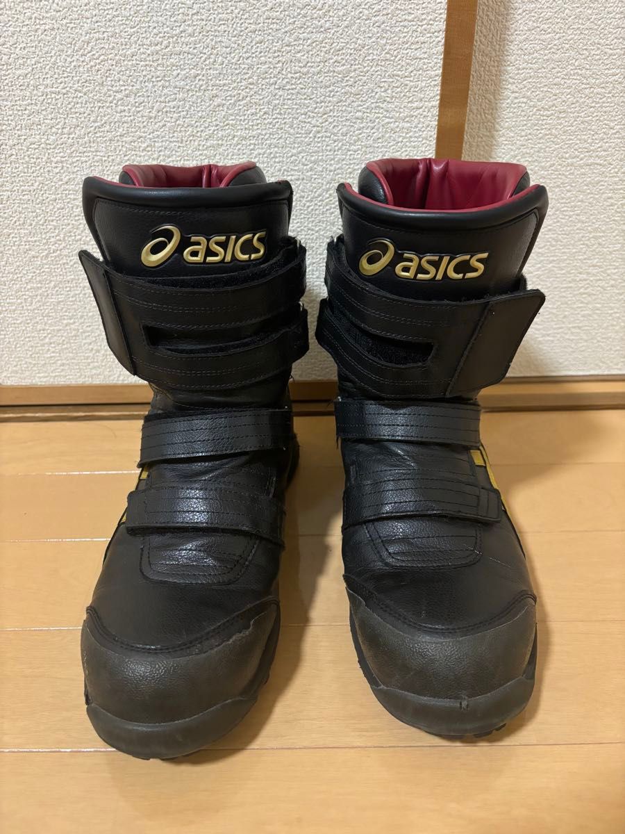 アシックス 黒金 安全靴 ワーキングシューズ FCP401 26 5センチ ウィン