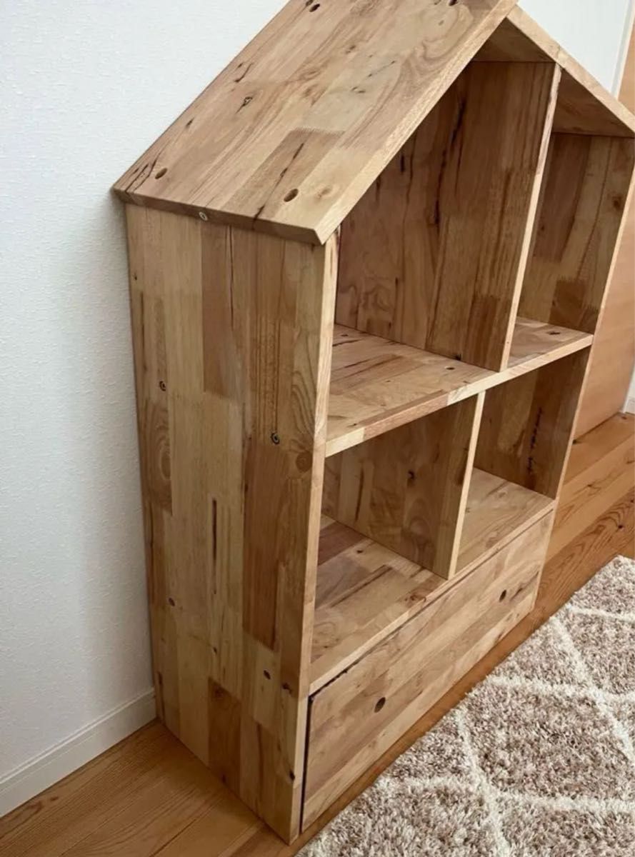 美品 人気商品 】三角屋根 シェルフ 本棚 収納棚 オープンシェルフ